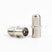 全铜镀镍 F母英制转9.5公头 面板专用插芯 有线电视插头 TV转接头