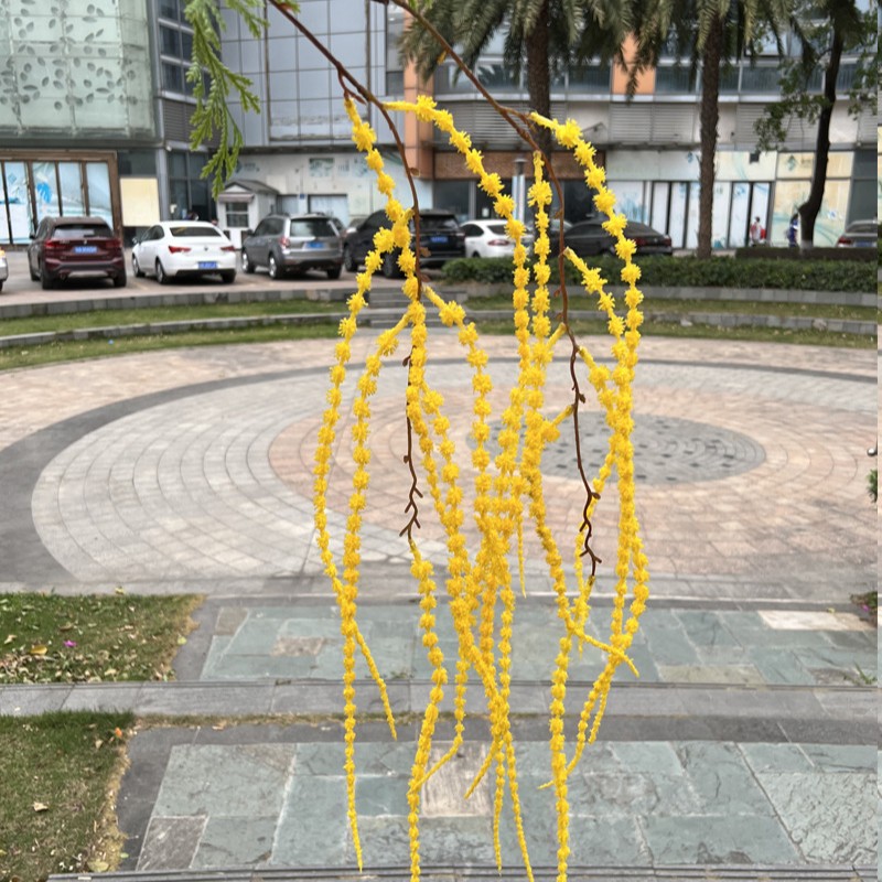 Nueva fábrica de flores artificiales de la boda amarillo leche amarillo limón amarillo fresco al aire libre Salón de la boda decoración flor falsa al por mayor