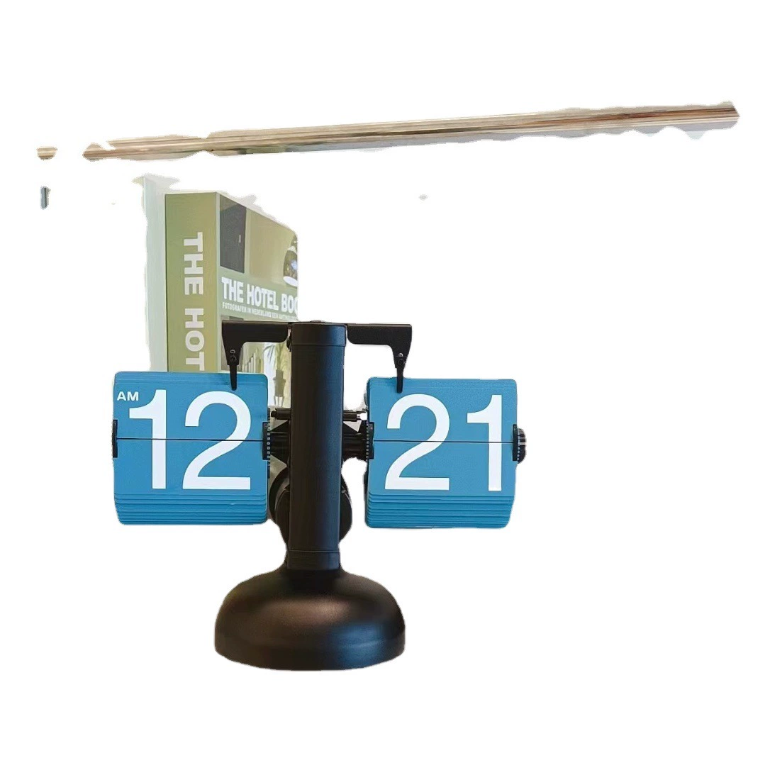 Miaoгравировка ретро маленькие балансовые автоматические флип-часы классические настольные часы в европейском стиле для гостиной, ремесленные часы на одну ногу