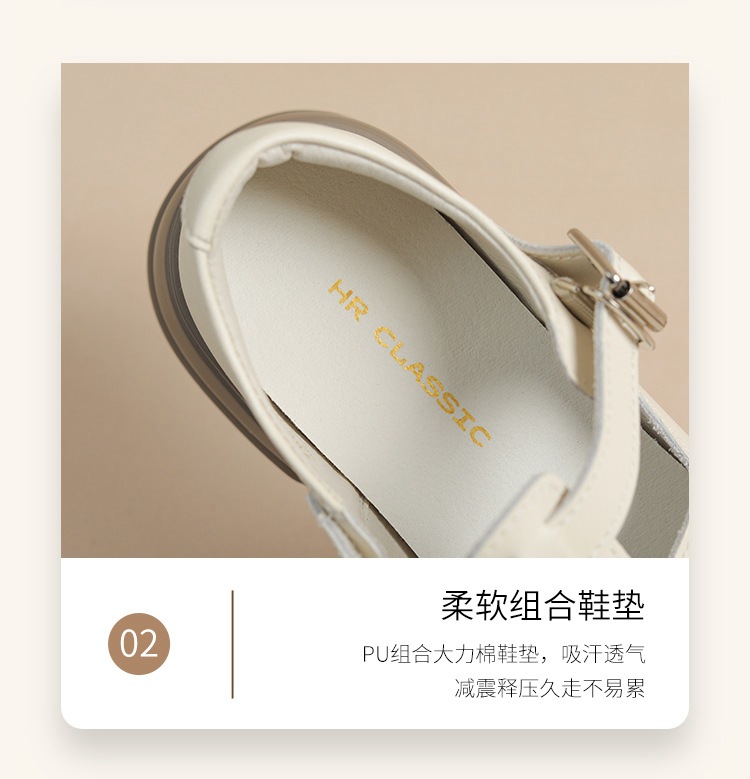 Dép sandal La Mã nữ đế dày da thật bít mũi — BK153 màu đen chi tiết 10