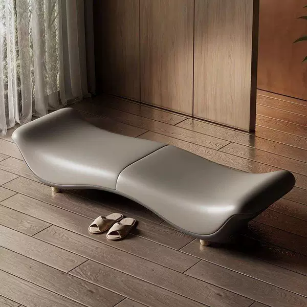 Bed end bench, bedroom coat rack, shoe changing bench, master bedroom bedside sofa, leather bench, modern minimalist living room long small sofa