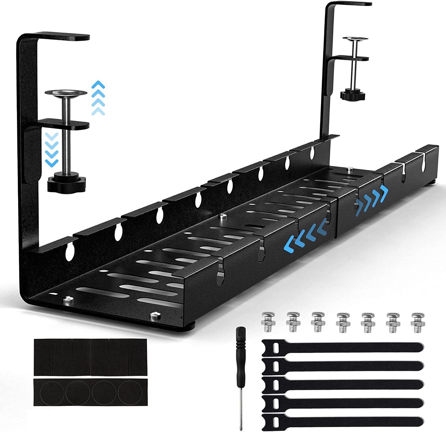 Desk bottom cable rack Punch-free plug Board organizador de cables plug-in de cable oculto cesta de datos de potencia Cable de almacenamiento y acabado