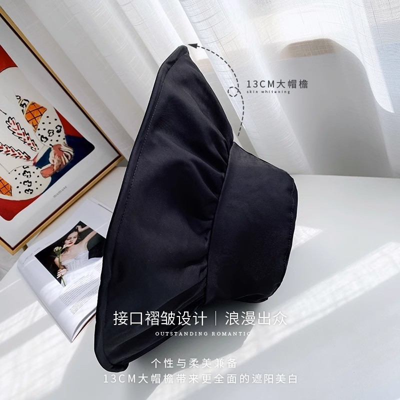 2025春秋季出游百搭潮款大檐遮阳帽子女防紫外线uv沙滩遮阳渔夫帽|undefined