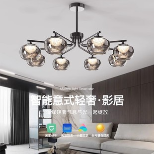 Living Room Chandelier Italian Minimalist Designer New High-End High Main Hall Lamp Home Atmospheric Hall Lamp Eye Protection Lamp