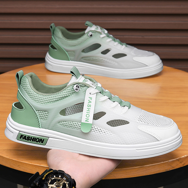 2026 zapatos de hombre de verano nuevos zapatos transpirables delgados de tendencia de zapatos de malla hueca de moda zapatos de skate casuales para hombres