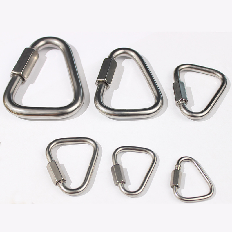 Jrsgs Triangle Connecting Ring Security Buckle Iron Galvanized Triangle Connecting Ring Load-Bearing Buckle
