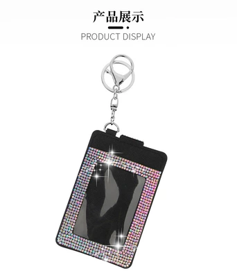 Cross-Border Hot-Selling Rhinestone Card Holder, Multimediya və saxlama aksesuarları - vertical-clamping-package-colored-diamond