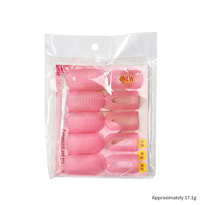 Nuevo transfronterizo de cristal de manicuría de manicuras cubierta de manicuras de dedo con tarjeta ajustable de tamaño de dedo de plástico herramienta de manicuras