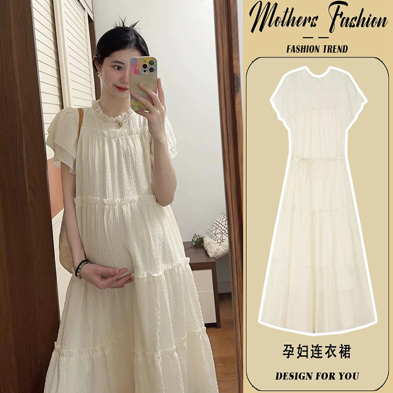 Summer Maternity Dress, Korean Style, Loose-Fitting, Short-Sleeved, Belly-Covering, Stylish Dress That Doesn'T Show Pregnancy, Mixed Wholesale and Dropshipping Summer Maternity Dress, Korean Style, Loose-Fitting, Short-Sleeved, Belly-Covering, Stylish Dress That Doesn'T Show Pregnancy, Mixed Wholesale and Dropshipping