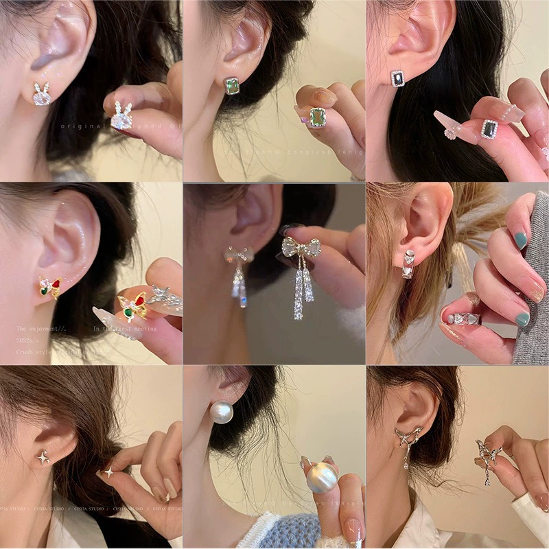 Серебряная игла, элегантные серьги, модный брендовый аксессуар, образец серебра 925, высокого класса, оптовый