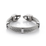 Стальная проволка, браслет из нержавеющей стали, Amazon, оптовые продажи, европейский стиль, в стиле панк, мужской стиль