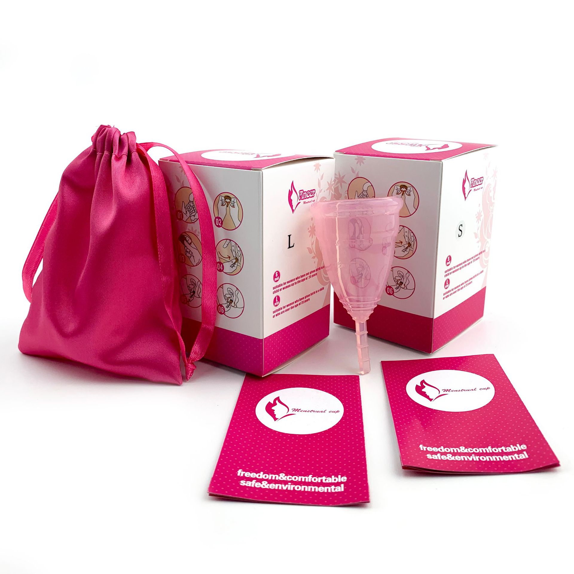 ISO13485硅胶厂家女性月事杯可循环防侧漏月经杯液态硅胶制品定制