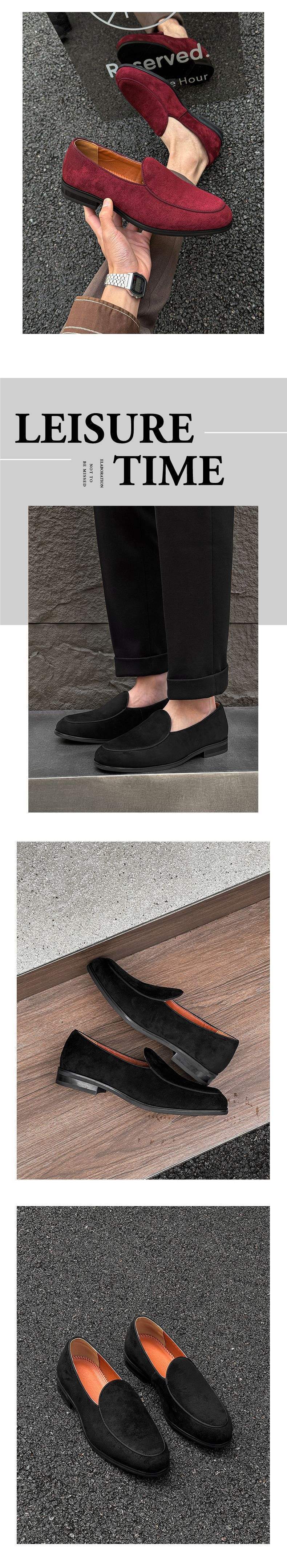 ShoeVault Herren-Slipper mit runder Zehenpartie, elegante Business-Slipper, lässige Derby-Schuhe mit dicker Sohle und erhöhter Absatzhöhe, ideal für Pendler._voghion.com