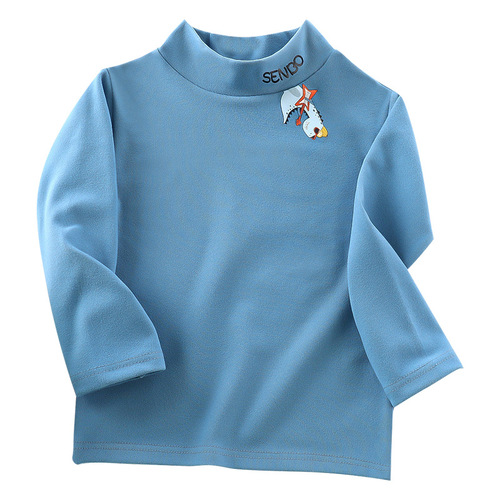 Derong children's bottoming shirt autumn and winter new long-sleeved cartoon tops medium collar warm autumn clothes for boys and girls
