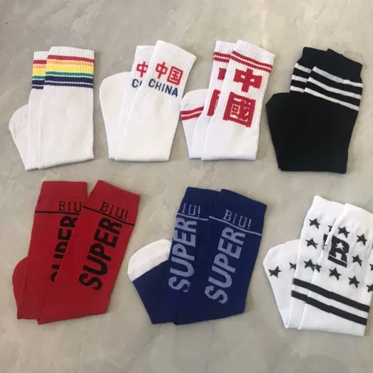 三条杠长筒袜儿童足球袜儿童中筒袜校服袜春秋啦啦操男女童表演袜