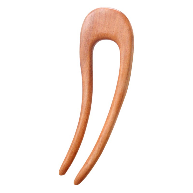 Horquilla de madera de melocotón palillos hechos a mano estilo antiguo ahora simple de alto grado sándalo verde updo accesorios para novia