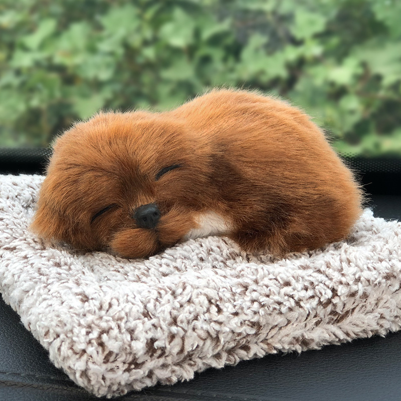 Decoraciones de automóviles adornos adorables accesorios de automóviles en línea nuevos animales de dibujos animados de perros simulados