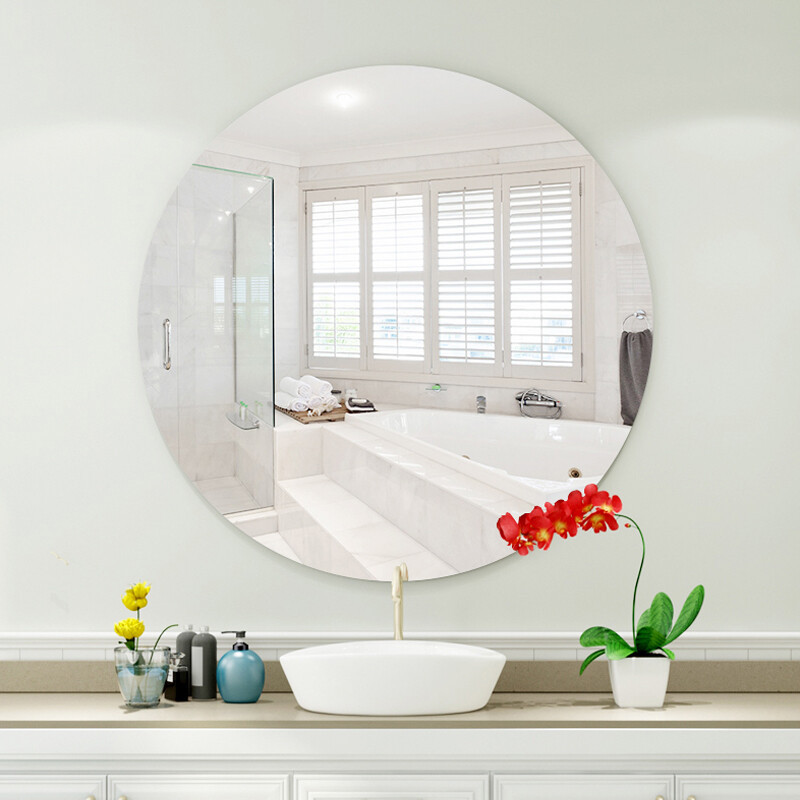 Oval espejo de baño Baño montado en la pared pasta de lavado de cara al por mayor de lavado de manos espejo colgante de pared espejo redondo pieza colgante lavabo