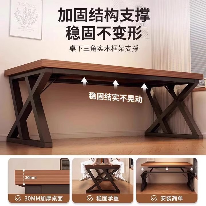 Escritorio de computadora Escritorio de escritorio para el hogar Escritorio de dormitorio doble simple Escritorio de deportes electrónicos Escritorio para estudiantes Escritorio de aprendizaje