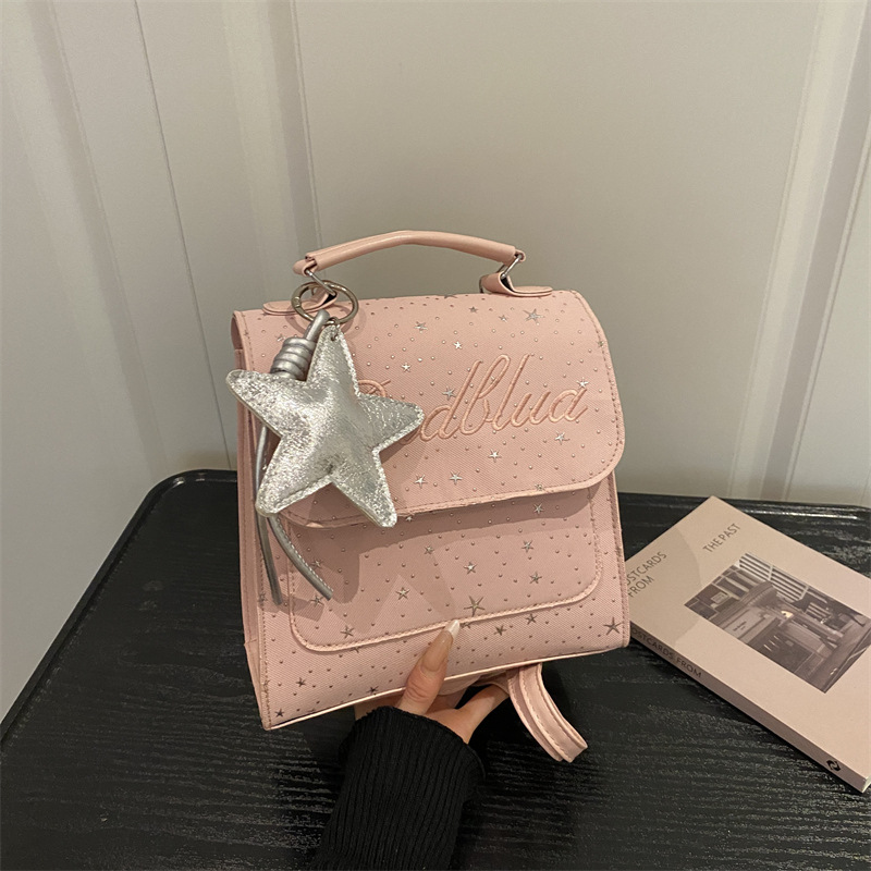 Mochila de moda coreana 2026 nuevo estilo coreano estilo académico letras versátiles bolso de hombro de mano