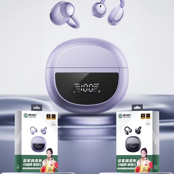 Modes G300 Pro Open Ear Clip-On True Wireless Headphones for Clear Calls and Listening to Music for 7 Hours