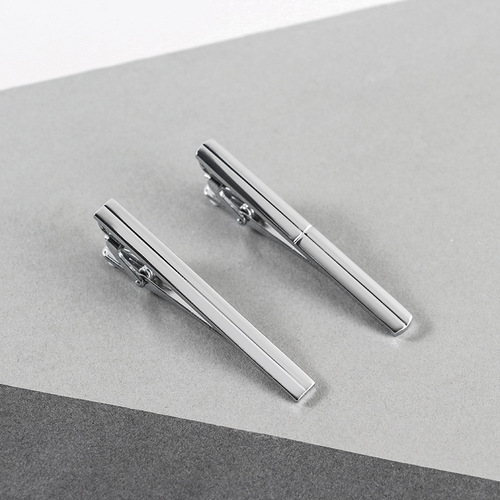 New stylish brushed metal tie clip, popular in foreign trade and cross-border sales, wholesale metal tie clip