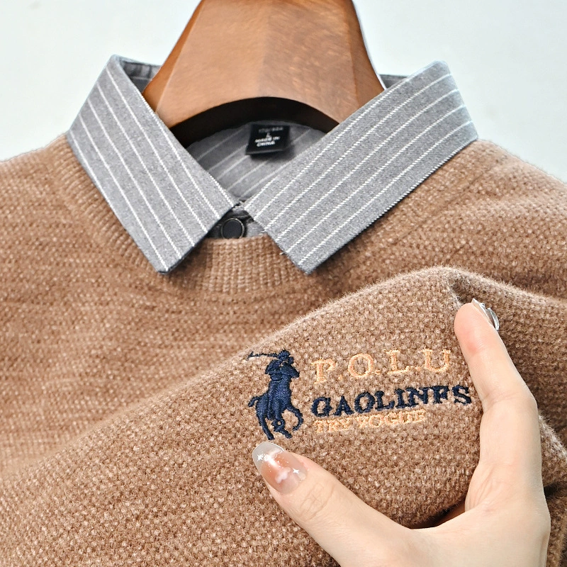 派森龙 Warm velvet sweater, base body-friendly set, for middle-aged man