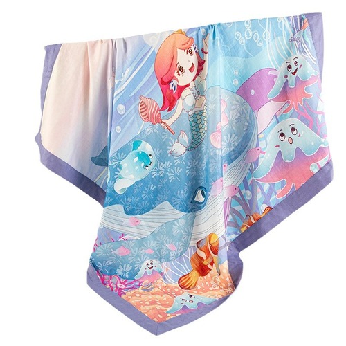 Spring and summer category A four-six-layer bamboo cotton gauze wrap baby blanket single newborn blanket bath towel baby blanket