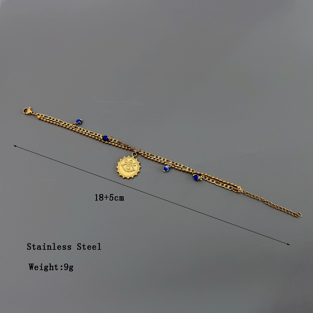 Fashion Devilu0027S Eye Stainless Steel Plating Bracelets 1 Piece