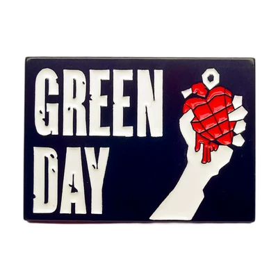 Green Day Green Day brooch American punk rock music festival band pin enamel alloy schoolbag badge (Yaxa sancaqları) - american-idiot-punk-style-rock
