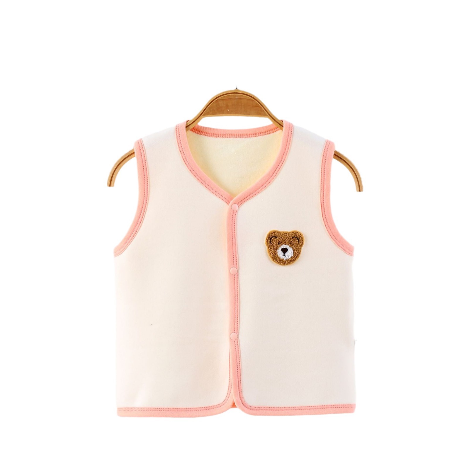 chaleco de bebé recién nacido primavera y otoño chaleco de peluche recién nacido calentamiento clip de pony para hombres y niñas hombro de baoh