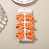 #7 Orange [Set of 6 with Cards] 4cm Plumeria Style
