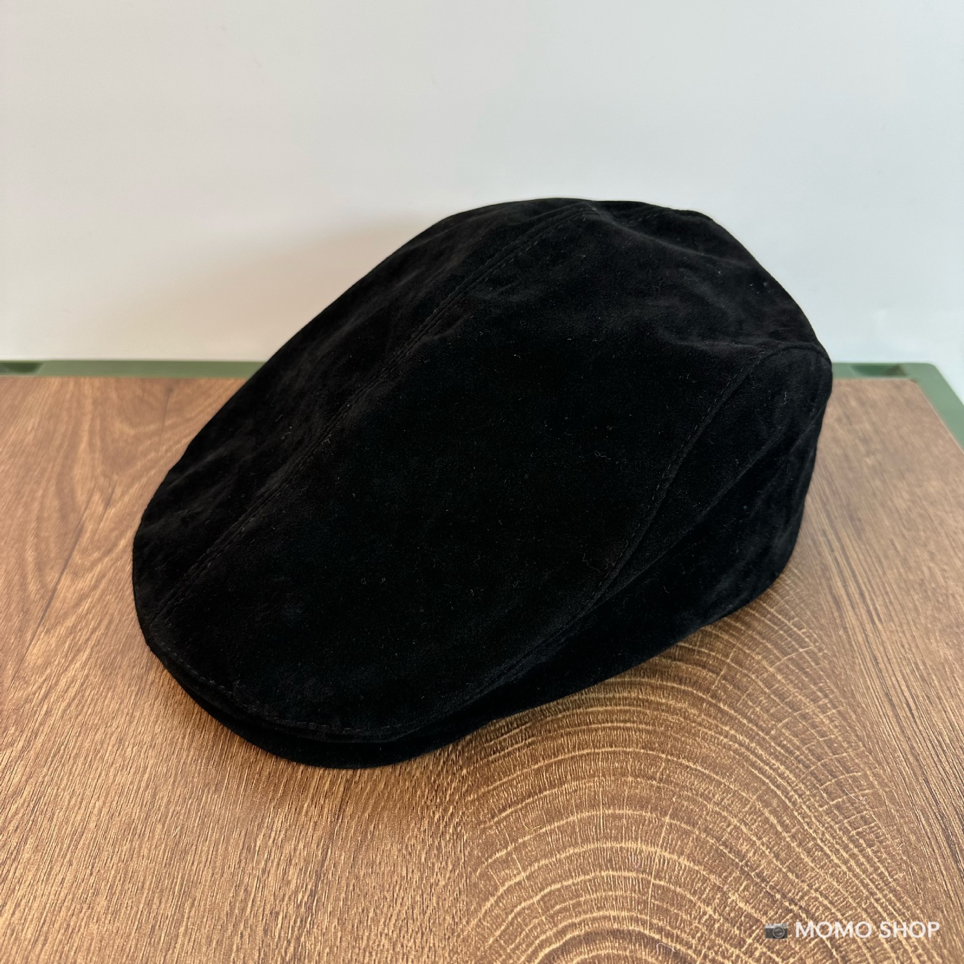 Solid Suede Forward Cap - Black