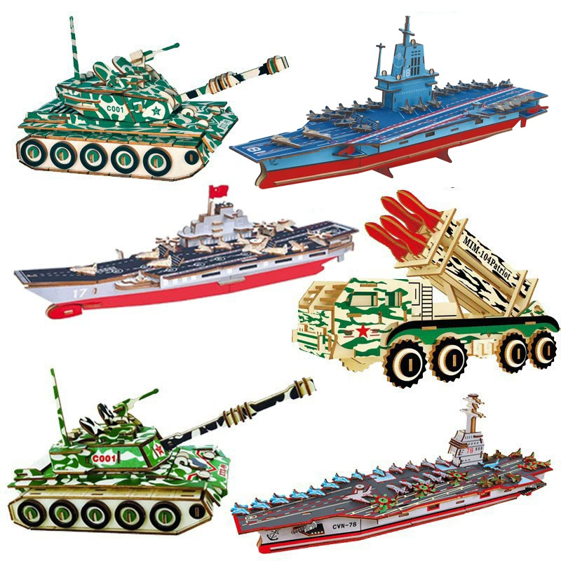 Танк с лазером, объемная головоломка, умная игрушка, ручная работа, в 3D формате