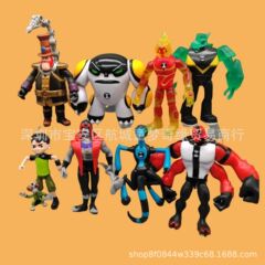 BEN10 フィギュア 9 個、地球の守護者、ジュニアハッカー、大きな小さなモンスター人形、人形装飾モデル