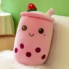 Розовый (клубничный молочный чай)
