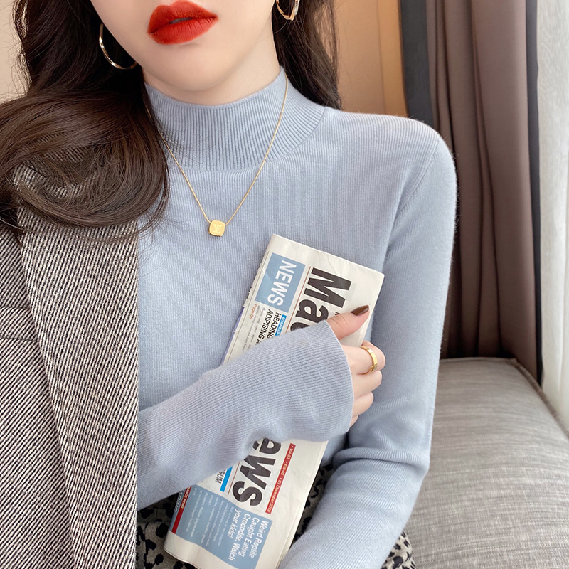 웜그레이블루[하프 터틀넥]