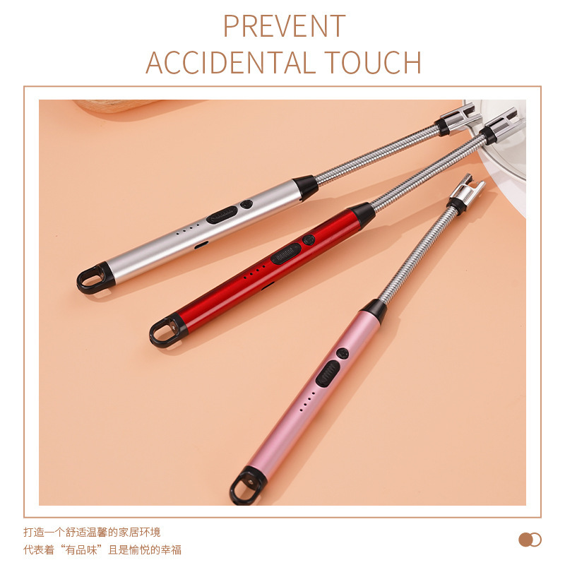 JL825 Encendedor de estufa de gas largo vela encendedor de carga de pulso encendedor electrónico encendedor