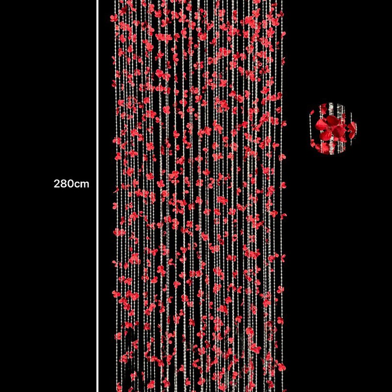 New Wedding Hall Gold and Silver Finished Sequin Hanging Decorations Wedding Hotel Background Sequin Round Piece String Props Decorative Curtain