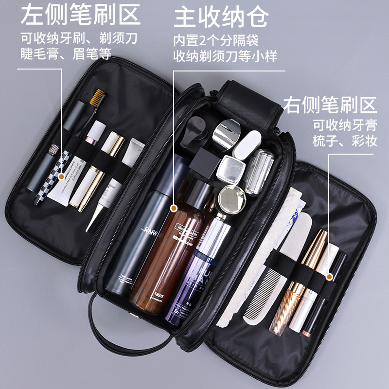 Transfronterizo Amazon retro pu compartición de almacenamiento bolsa de baño de hombre viaje de negocios portátil bolsa de maquillaje impermeable