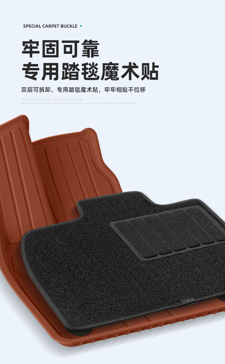 Suitable for 22-24 Ideal L9 Car Floor Mats, Full Tpe Black Orange Injection Molded Floor Mats, Special Car Floor Mats