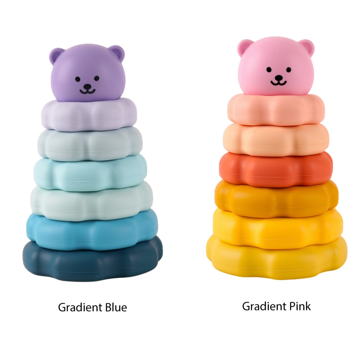 Juguetes de silicona de grado alimenticio, 3 a 6 años de edad, bloques de construcción, juguetes de puzzle de educación temprana, juguetes de música apilada