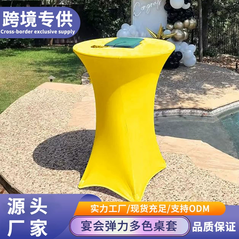 Чехол для банкетного коктейльного стола Amazon, эластичный чехол для высокого барного стола, свадебный чехол для круглого стола