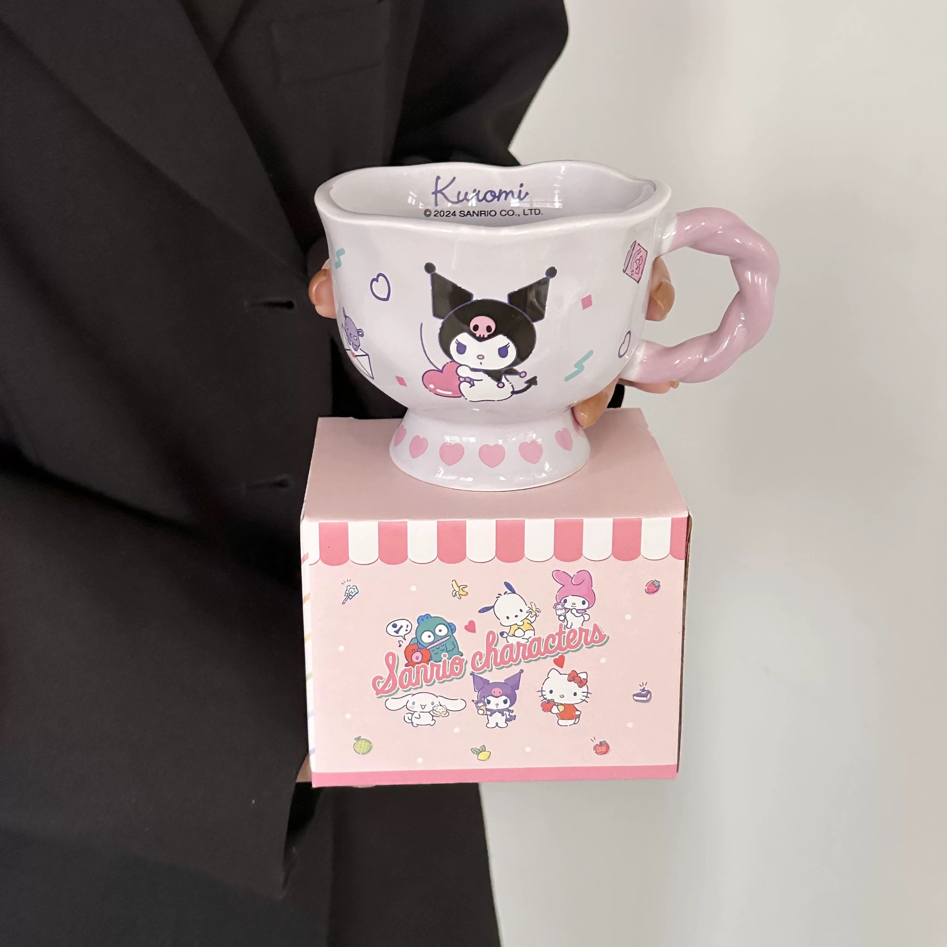 Sanrio Coulomi tazas de cerámica para niñas de alto valor facial tazas de agua para beber Hello Kitty tazas de regalo