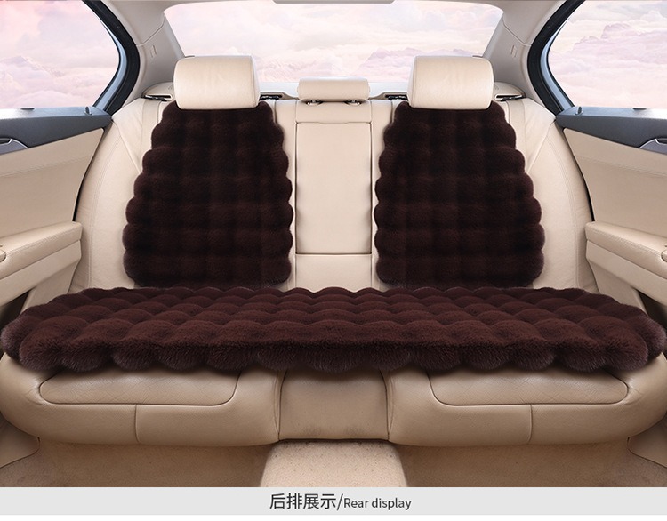 Zongheng Rabbit Fur Plush Car Mat Winter Thickened Plush Seat Cushion Non-Slip Leather Motorcycle Cover New Style Cover Cloth Wholesale
