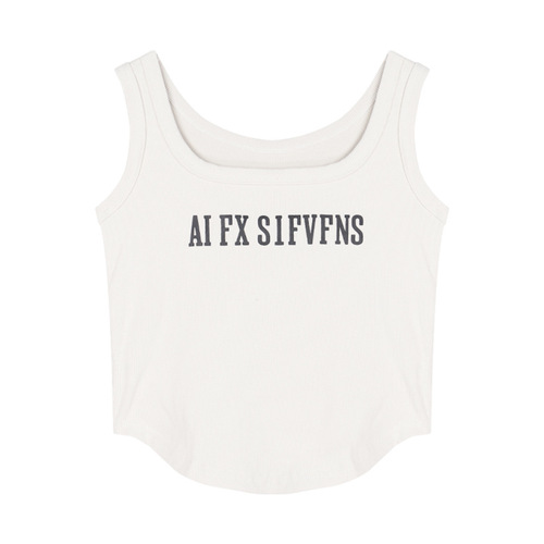 American sports suspender threaded vest for hot girls in summer, pure desire, sleeveless, tight-fitting, slim inner top, outer wear