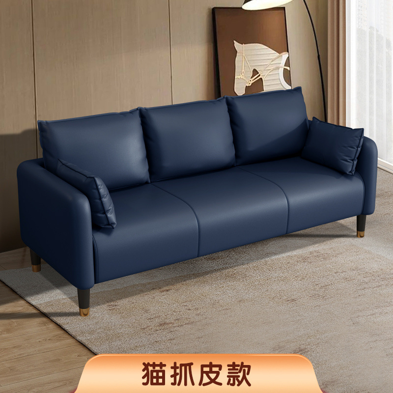 Sofá de piel de gato pequeño tipo sala de estar doble triple alquiler apartamento simple tienda de ropa en línea popularidad pequeña