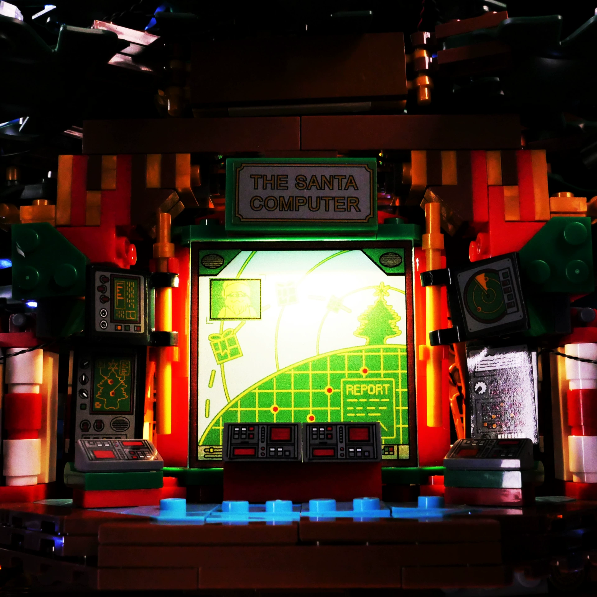 Сборочный светильник DIY из блоков, подходящий для LEGO креативной серии 41843, домашняя Christmas ёлка, светодиодные аксессуары освещения