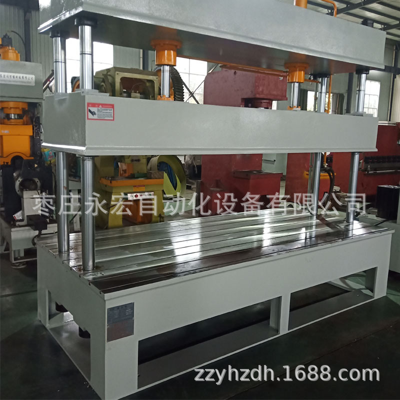 200T大台面双缸三梁四柱液压机数控伺服压力100吨汽车内饰油压机