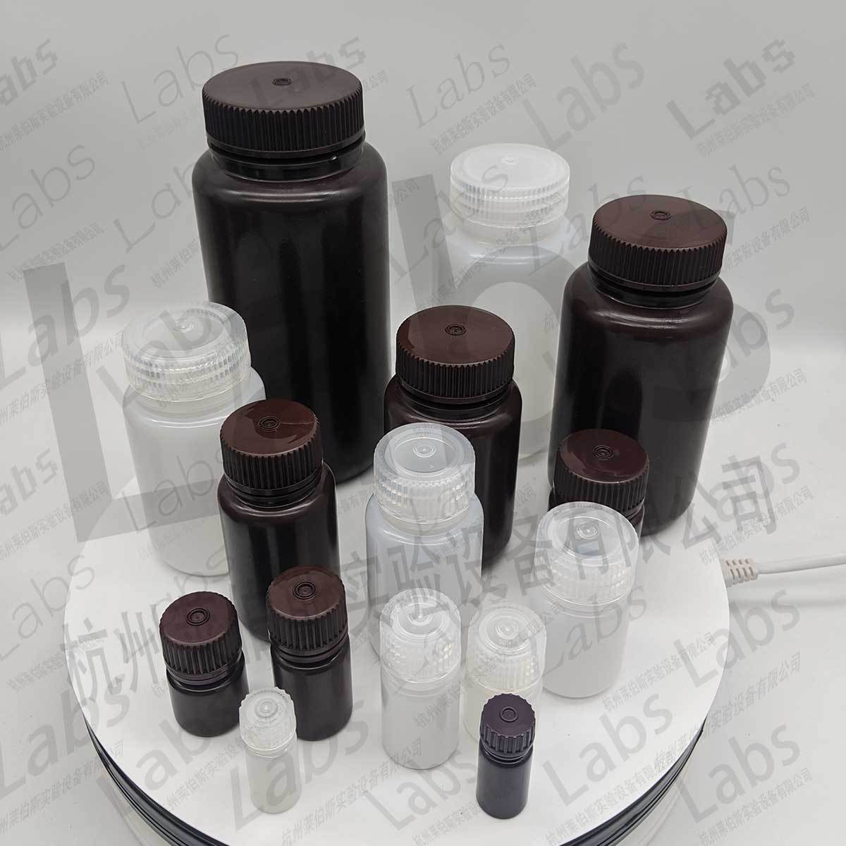 高密度聚丙烯HDPE广口瓶棕色本身聚乙烯PP无酶试剂瓶取样瓶